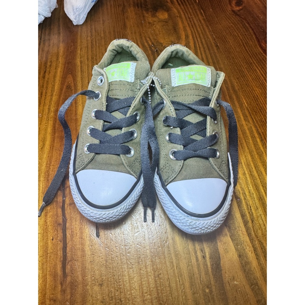 Converse Chuck Taylor All Star Low Top‎ Olive Green Neon Junior Size 1 661892F